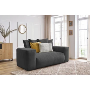 Bobochic canapé droit fixe 2 places voltaire gris foncé VOLTAIRE pas cher