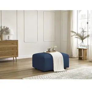 Bobochic pouf tina velours côtelé bleu foncé TINAVendu parbobochic-paris