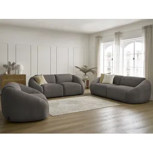 BOBOCHIC Ensemble canapé droit fixe 3 + 2 places + fauteuil TINA velours côtelé... pas cher