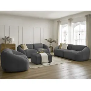 Comparateur de prix : Canapé droit fixe Bobochic Ensemble canapé droit fixe 3 + 2 places + f...