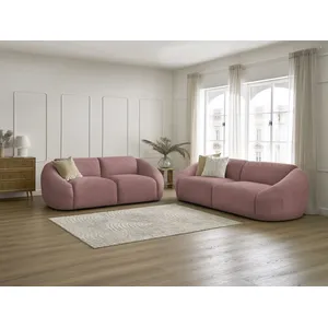 Ensemble canapé droit fixe 3 + 2 places TINA velours côtelé Bobochic pas cher
