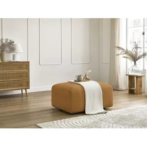 Bobochic pouf tina tissu bouclette jaune TINAVendu parbobochic-paris