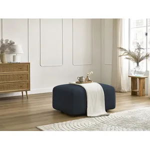 Bobochic pouf tina tissu bouclette bleu foncé TINAVendu parbobochic-paris