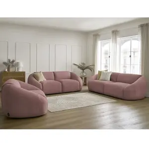 Canapé droit fixe Bobochic Ensemble canapé droit fixe 3 + 2 places + f... pas cher