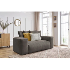 Bobochic canapé droit fixe 2 places voltaire taupe VOLTAIRE pas cher