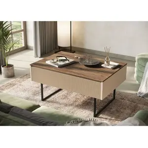 Comparateur de prix : Tables Basses Bobochic Table basse 1 porte 100 cm louna beige et effet...