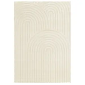 Tapis Bobochic Tapis poils courts jada motifs abstraits 120x170 Beige pas cher