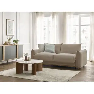 Bobochic canapé droit convertible ernest ouverture express taupe 140x190 ERNEST pas cher