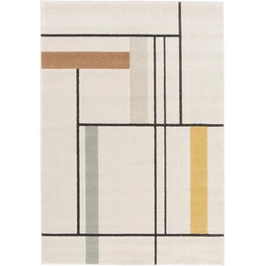 Tapis poils courts EMILIEN motifs abstraits multicolore 120x170 BOBOCHIC pas cher