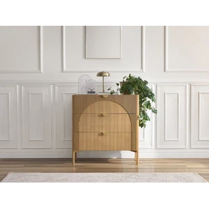 Commode 3 tiroirs LOLA plaqué frêne    BOBOCHIC