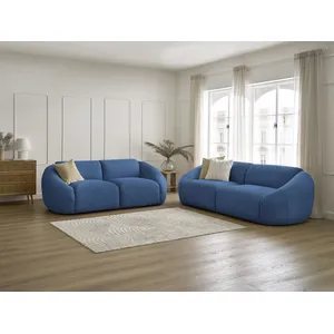 Ensemble canapé droit fixe 3 + 2 places TINA velours côtelé Bobochic pas cher