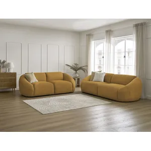 Ensemble canapé droit fixe 3 + 2 places TINA velours côtelé Bobochic pas cher