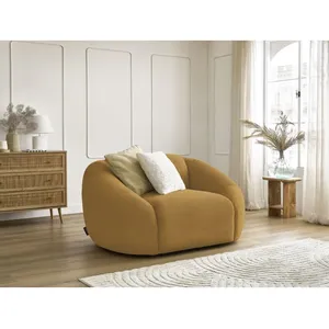 Fauteuil & pouf Bobochic Fauteuil tina velours côtelé Jaune - Jaune