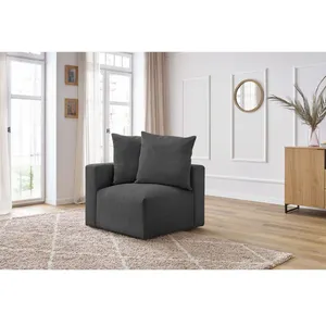 Angle pour canapé modulable VOLTAIRE Gris foncé  Angle gauche BOBOCHIC TU