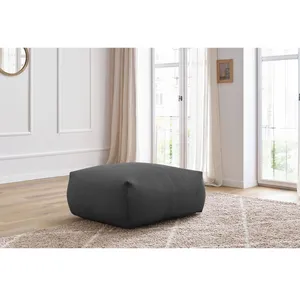 Bobochic pouf carré voltaire gris foncé VOLTAIRE