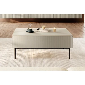 Bobochic table basse kasha pieds noir beige KASHA pas cher