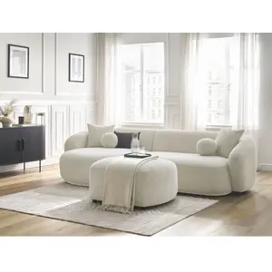 Comparateur de prix : Canapé d'angle fixe ASHLEY avec pouf Bobochic
