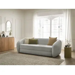 Canapé droit convertible déplimousse NEYO tissu texturé Bobochic pas cher