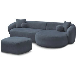 Comparateur de prix : Canapé d'angle fixe ASHLEY avec pouf Bobochic