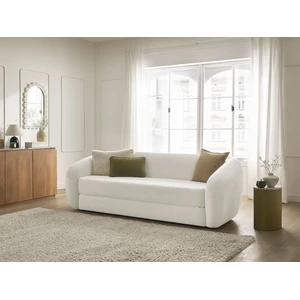 Bobochic canapé droit convertible déplimousse neyo tissu lisse beige NEYO pas cher