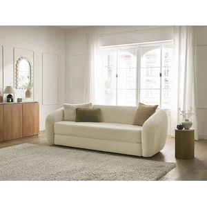 Bobochic canapé droit convertible déplimousse neyo tissu lisse taupe NEYO pas cher