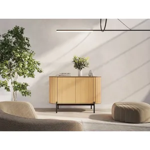 Bobochic buffet arrondi 2 portes 124 cm amboise couleur chêne AMBOISE pas cher