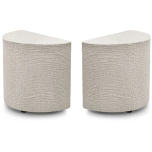 Bobochic lot de 2 chevets noam tissu texturé beige NOAM pas cher