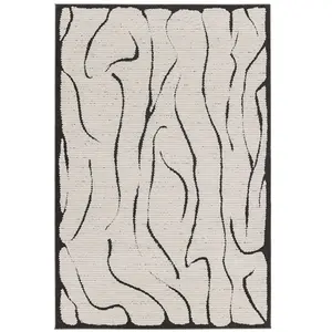 Bobochic tapis poils ras cosmara motif abstrait beige 120x170 COSMARA pas cher