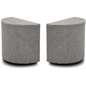 Bobochic lot de 2 chevets noam tissu bouclette gris NOAM pas cher
