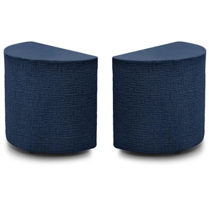 Lot de 2 chevets NOAM tissu texturé bleu BOBOCHIC pas cher