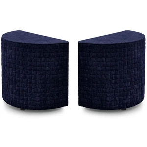 Lot de 2 chevets NOAM tissu texturé recyclé bleu BOBOCHIC pas cher