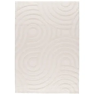 Bobochic tapis poils ras josie motif abstrait beige 160x230 JOSIE pas cher