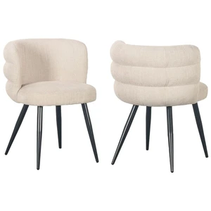 Bobochic lot de 2 chaises solea tissu texturé beige SOLEA pas cher
