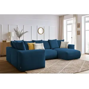 BOBOCHIC Canapé panoramique fixe modulable VOLTAIRE 1 méridienne, 1 chauffeuse ... pas cher