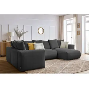 BOBOCHIC Canapé panoramique fixe modulable VOLTAIRE 1 méridienne, 1 chauffeuse ... pas cher