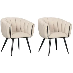 Accueil Séjour Chaise salle à manger Bobochic Lot de 2 chaises ada tissu texturé