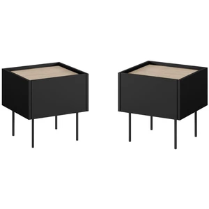 Bobochic lot de 2 chevets 1 tiroir atlas noir ATLASVendu parbobochic-paris