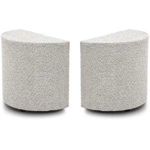Bobochic lot de 2 chevets noam tissu bouclette blanc NOAM pas cher