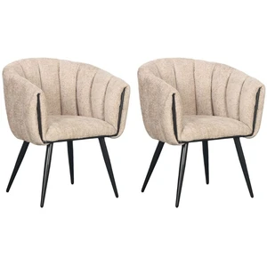 Comparateur de prix : Bobochic lot de 2 chaises ada tissu velours beige ADA