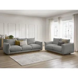 Ensemble canapé droit fixe 3 + 2 places ERNEST Gris foncé   BOBOCHIC TU pas cher