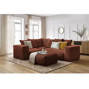 BOBOCHIC Canapé d'angle fixe modulable VOLTAIRE avec 1 chauffeuse 2 places, 1 a... pas cher