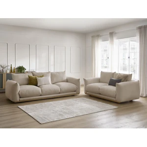 Bobochic ensemble canapé droit fixe 3 + 2 places ernest taupe ERNEST pas cher
