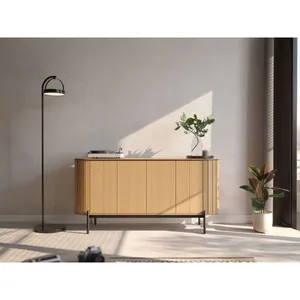 Bobochic buffet arrondi 4 portes 168 cm amboise couleur chêne AMBOISE pas cher