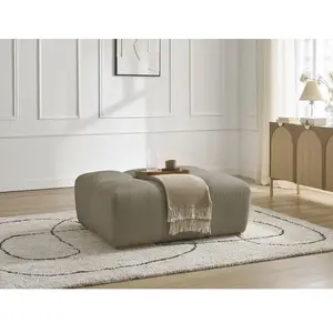 Pouf ANAKIN tissu texturé taupe BOBOCHIC pas cher
