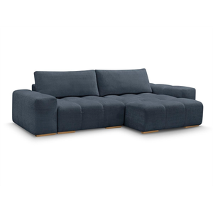 BOBOCHIC Canapé d'angle réversible ANAKIN tissu texturé bleu foncé réversible ... pas cher