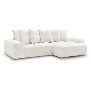 BOBOCHIC Canapé d'angle réversible ANAKIN tissu texturé blanc réversible BOBOC... pas cher