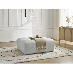 Pouf ANAKIN tissu texturé gris clair   BOBOCHICVendu parbobochic-paris