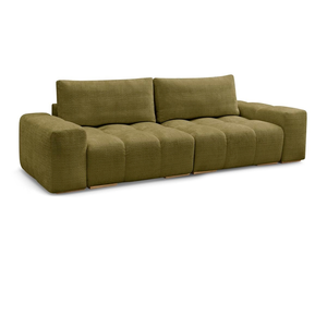 Canapé droit convertible coffre ANAKIN tissu texturé vert   BOBOCHIC 3... pas cher