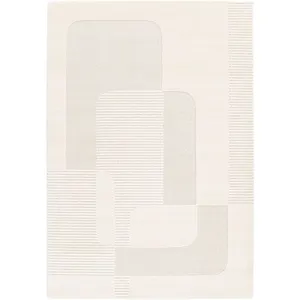 Tapis poils courts CLOTAIRE motif abstrait beige 160x230 BOBOCHIC pas cher