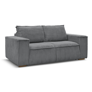 BOBOCHIC Canapé droit convertible CHELSEA ouverture express gros côtelé doux gr... pas cher